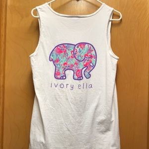 Tropical Graphic Ivory Ella Tank Top